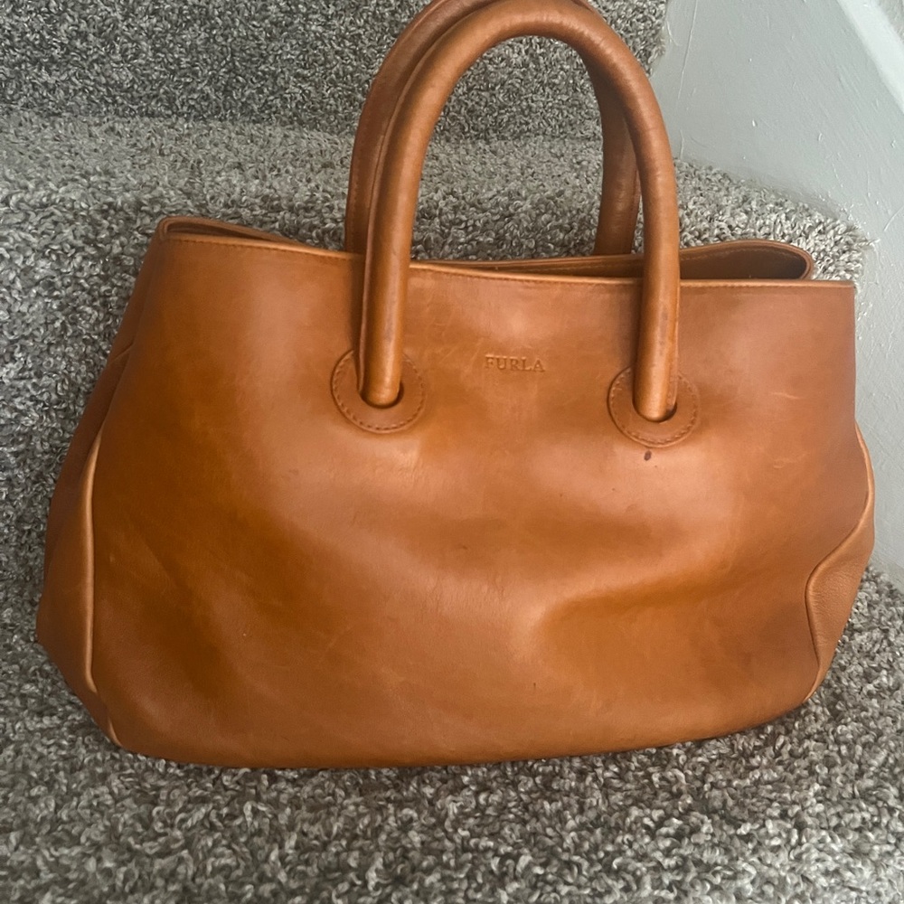 Furla tote tan bag